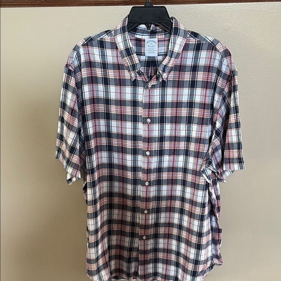 Brooks Brothers regent fit plaid Casual Button Down Shirt button down collar XXL - Picture 2 of 9